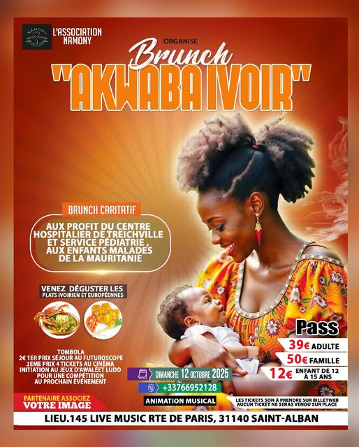 Affiche : Brunch « Akwaba Ivoir »